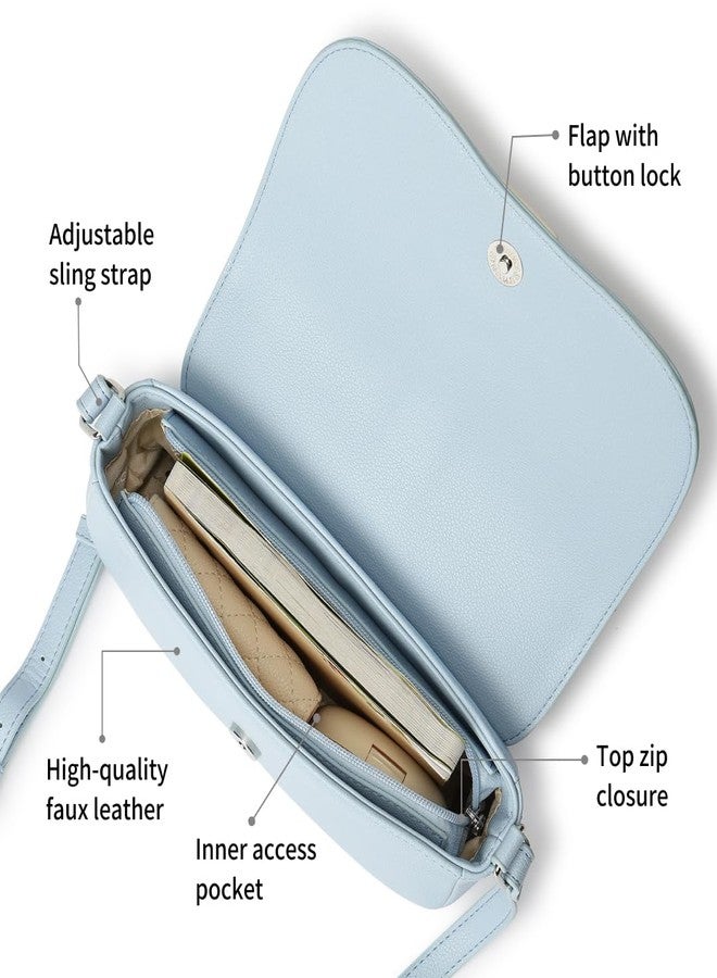 Fastrack On the Go Sling Bag for Women| Compact Crossbody with Magnetic Closure Flap, Adjustable Strap & Internal Zipper Pocket | Trendy Everyday Sling Bag for Women - Image 4